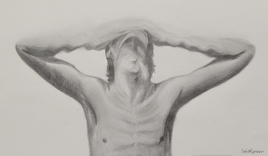 Trapped "Trapped", dibujo por Sofia Román sobre estados disociativos.
