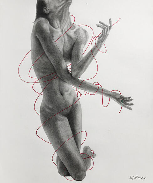 Prone "Prone", dibujo de Sofia Román sobre los episodios mixtos bipolares.