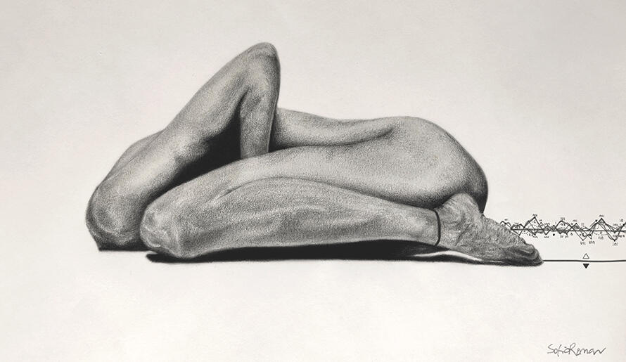 Antagonism "Antagonism", dibujo por Sofia Román explora el trauma y codependencia en relaciones abusivas.